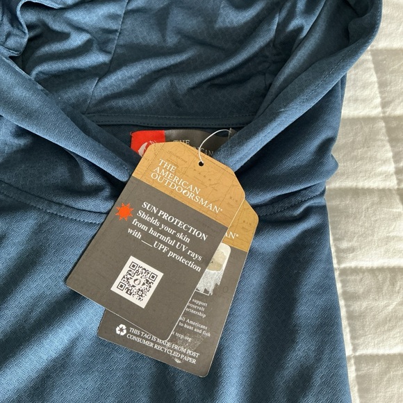 NWT American Outdoorsman Men's SZ XL Long Sleeve Hooded Sun Protection Tee Shirt - Picture 6 of 10